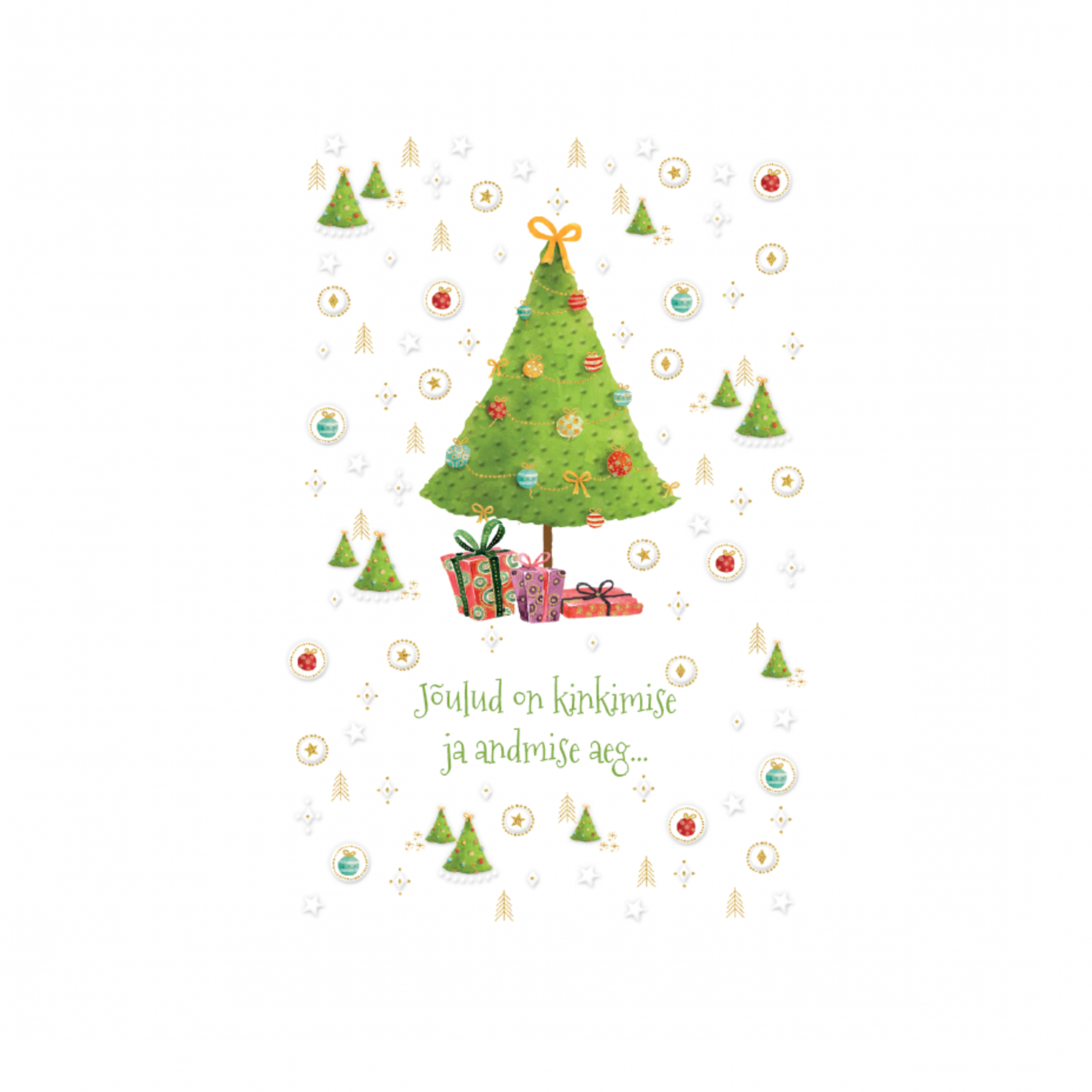 Jõulu minikaart "Jõulud on kinkimise ja andmise aeg…"