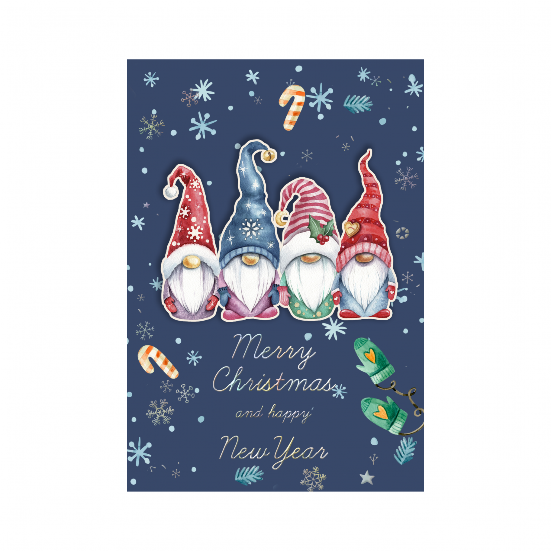 Jõulu origami kaart "Merry Christmas and happy New Year"