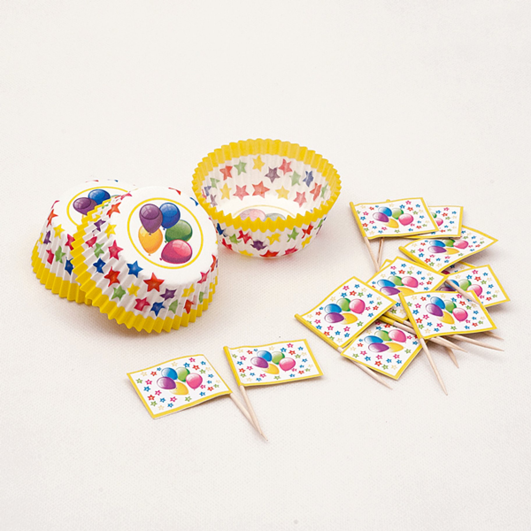 Muffini ja tassikoogi ümbrised "Õhupallid"