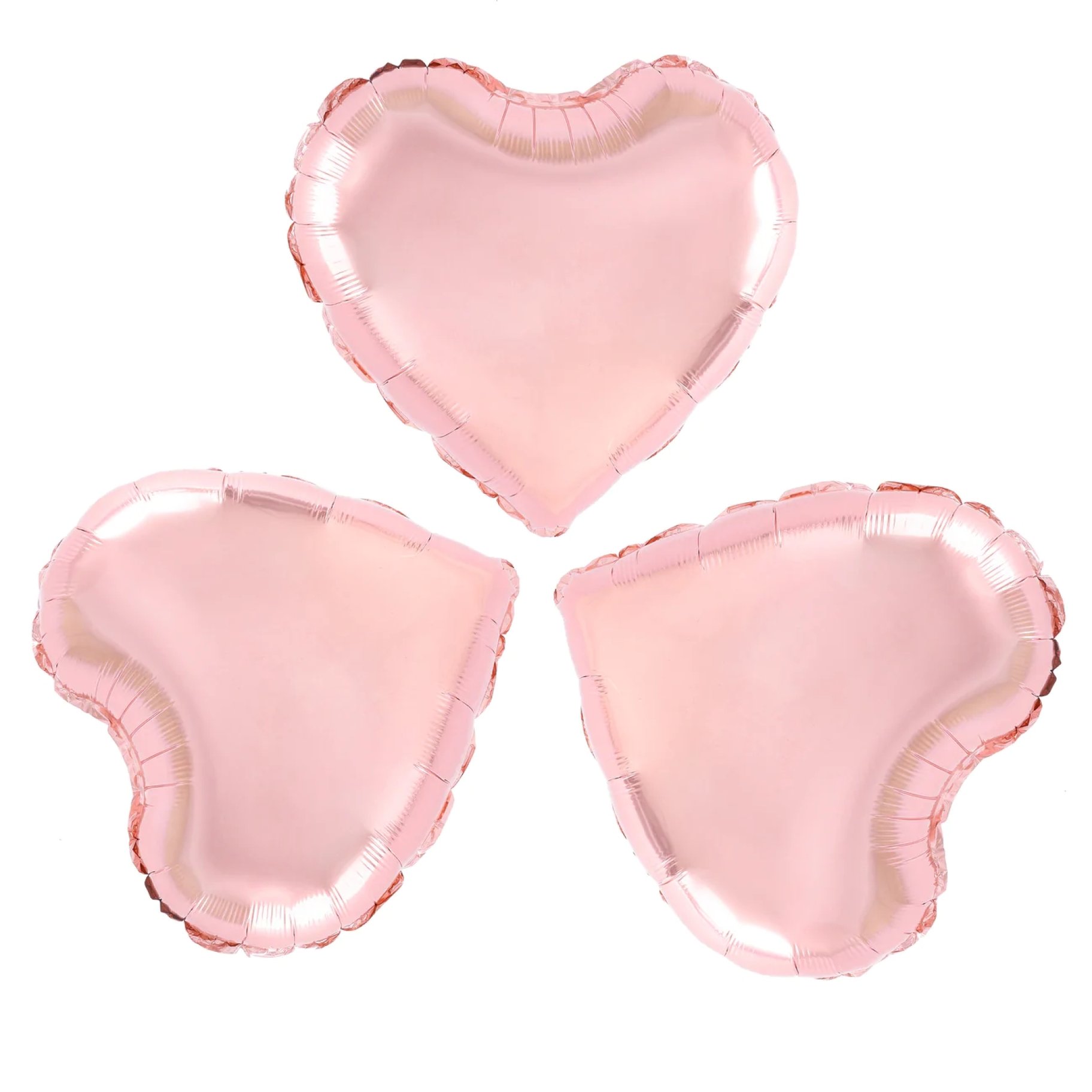 Fooliumist õhupallid "Kuldsed roosad südamed"