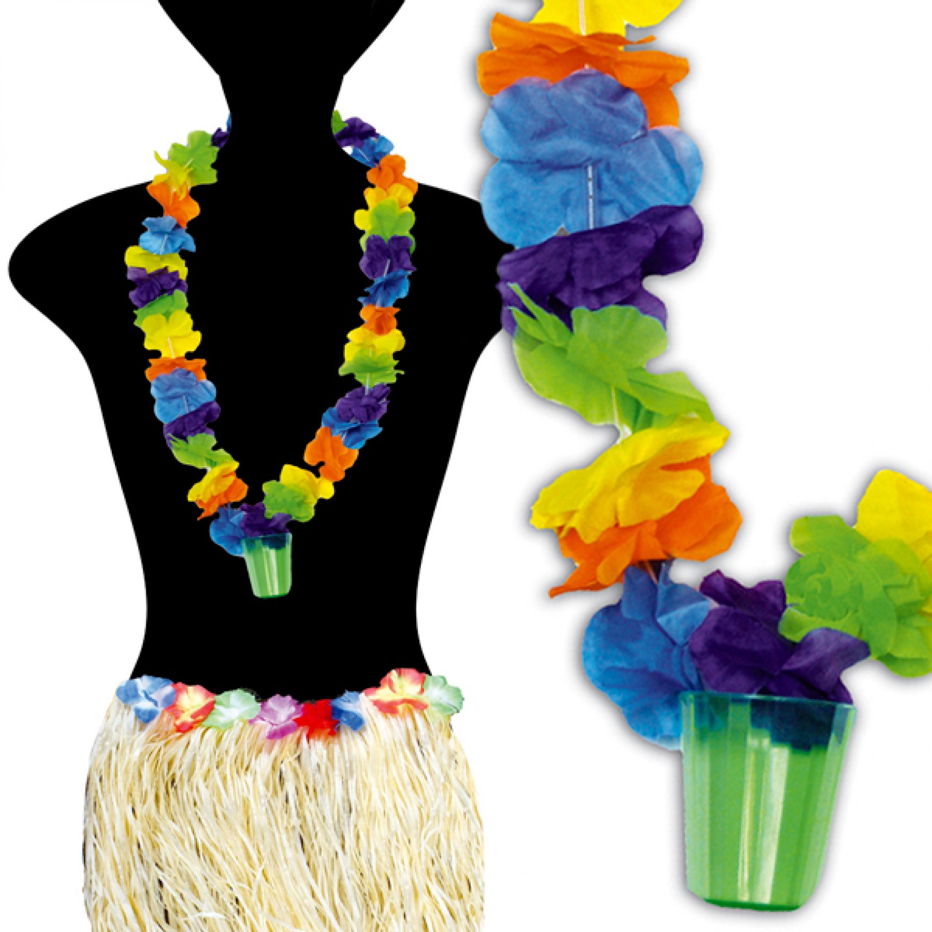 Hawaii "Värviline" kaelaehe koos pitsiga