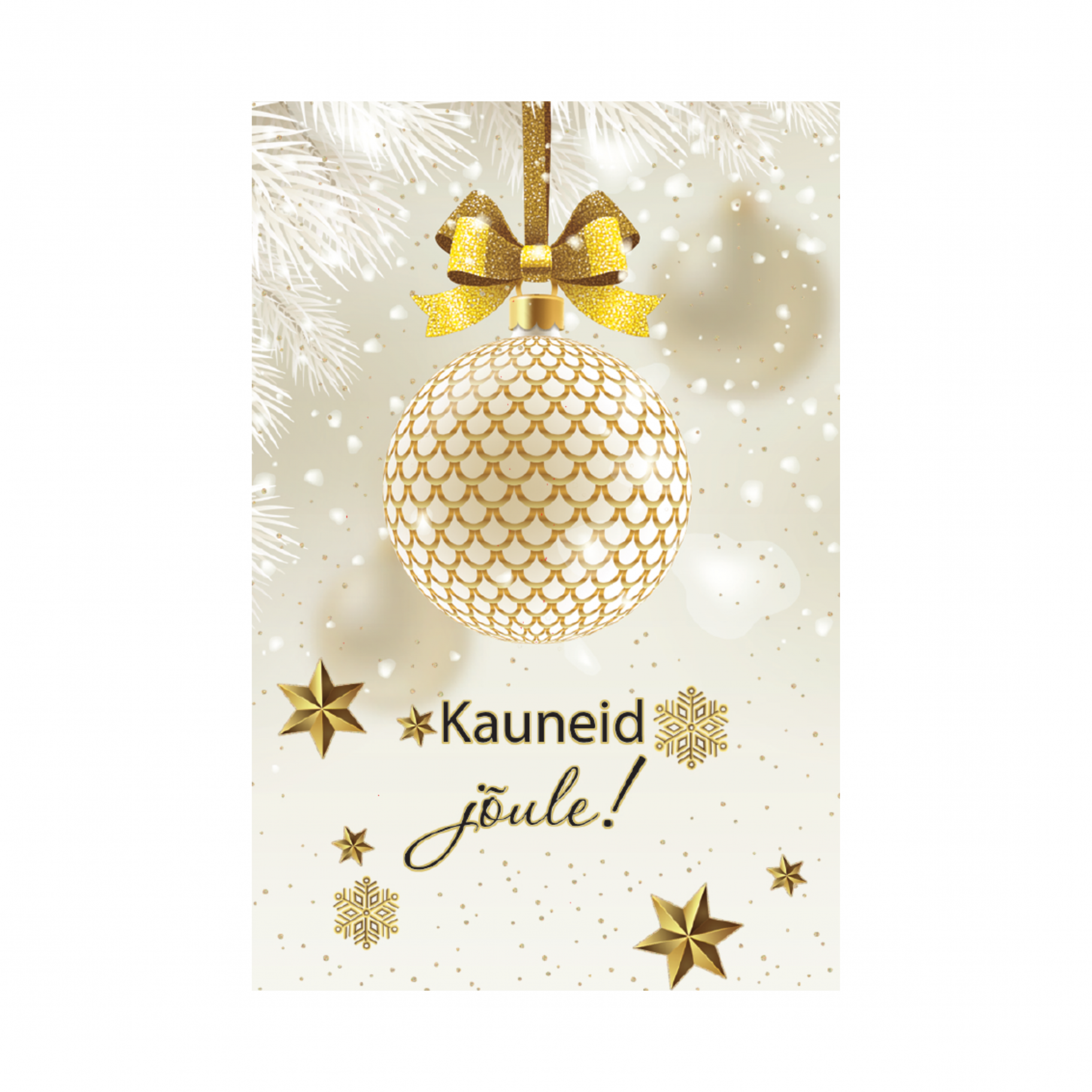 Jõulu minikaart "Kauneid jõule!"