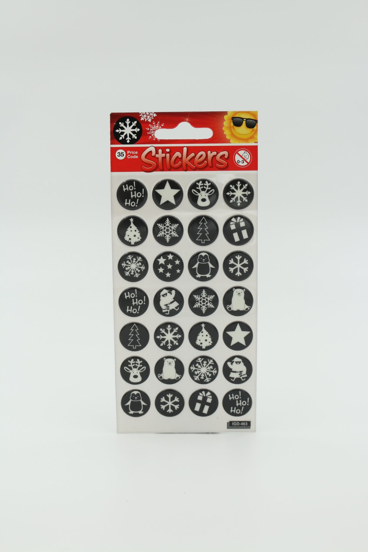 Kleebis "Mustvalged jõulud"