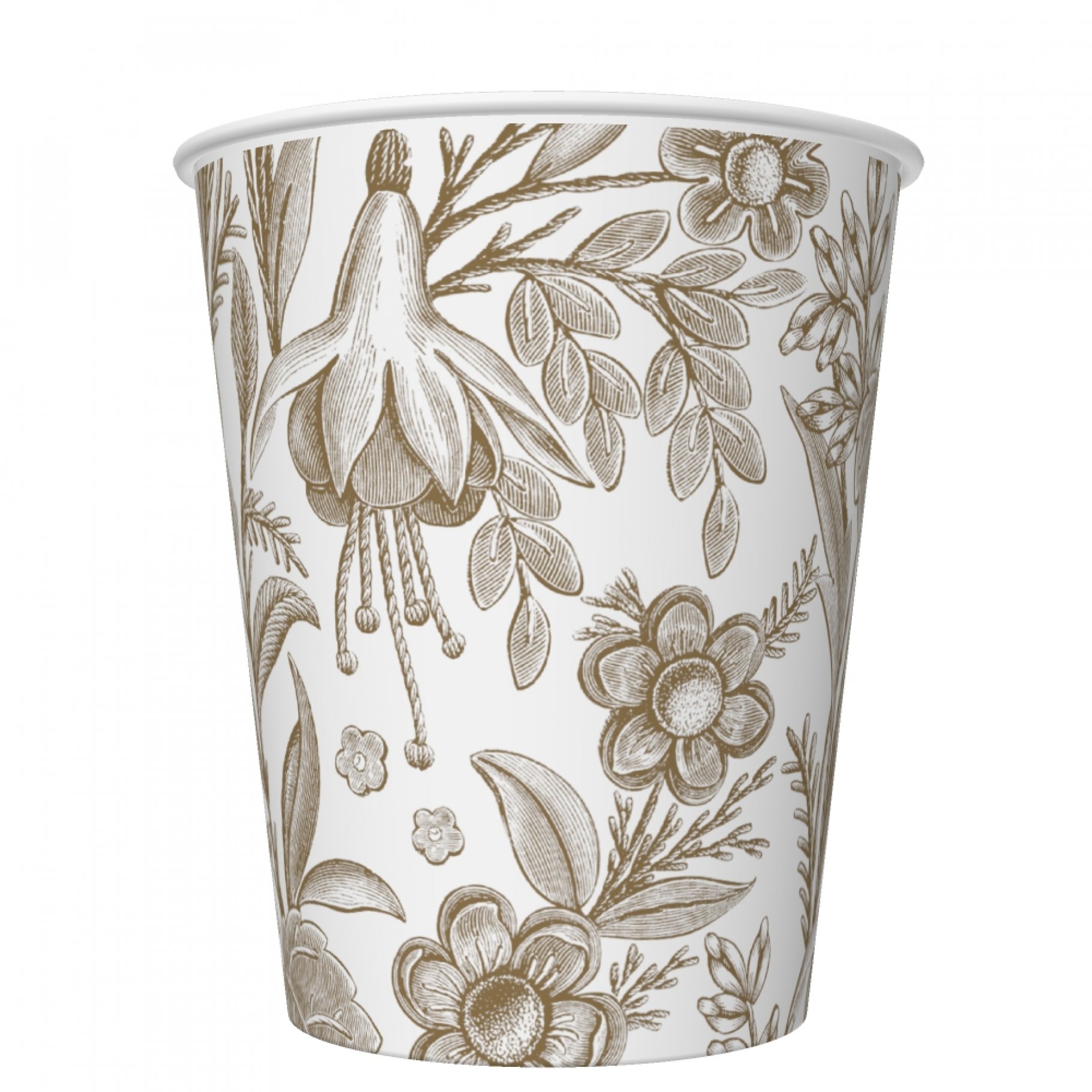 Papptopsid "Kuldne lillemuster"