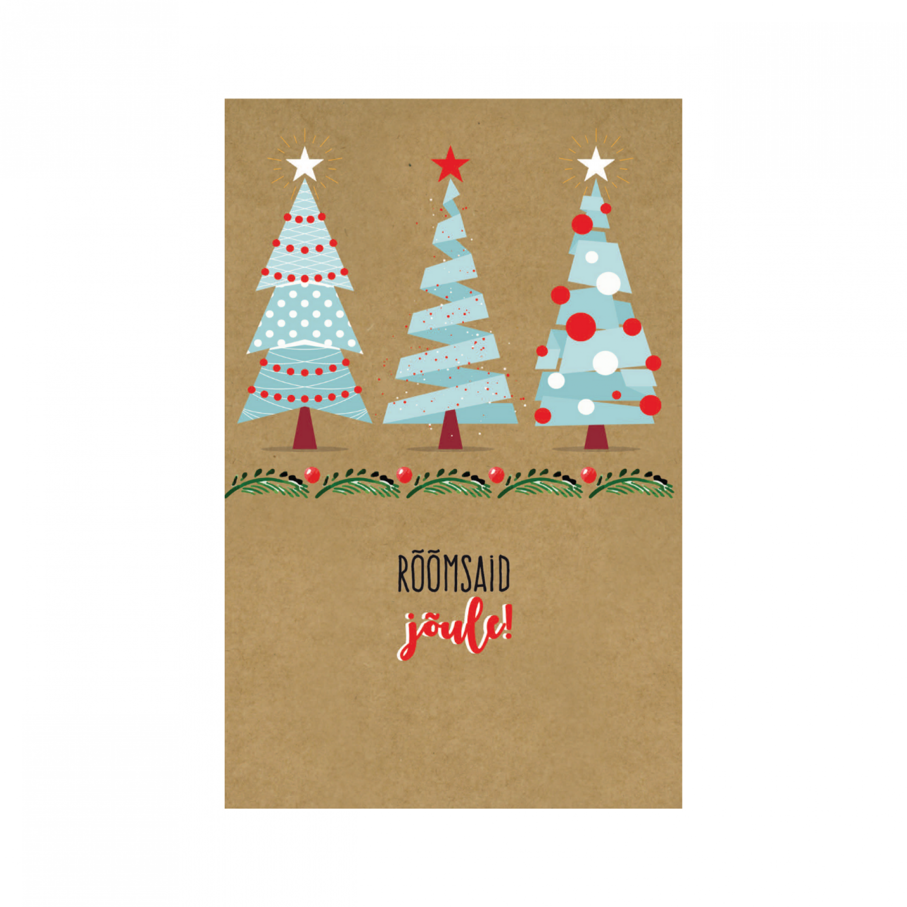 Jõulukaart "Rõõmsaid Jõule"