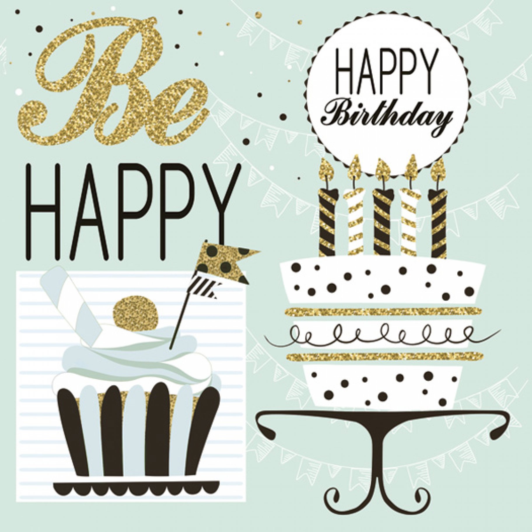 Salvrätid "Happy B-Day"