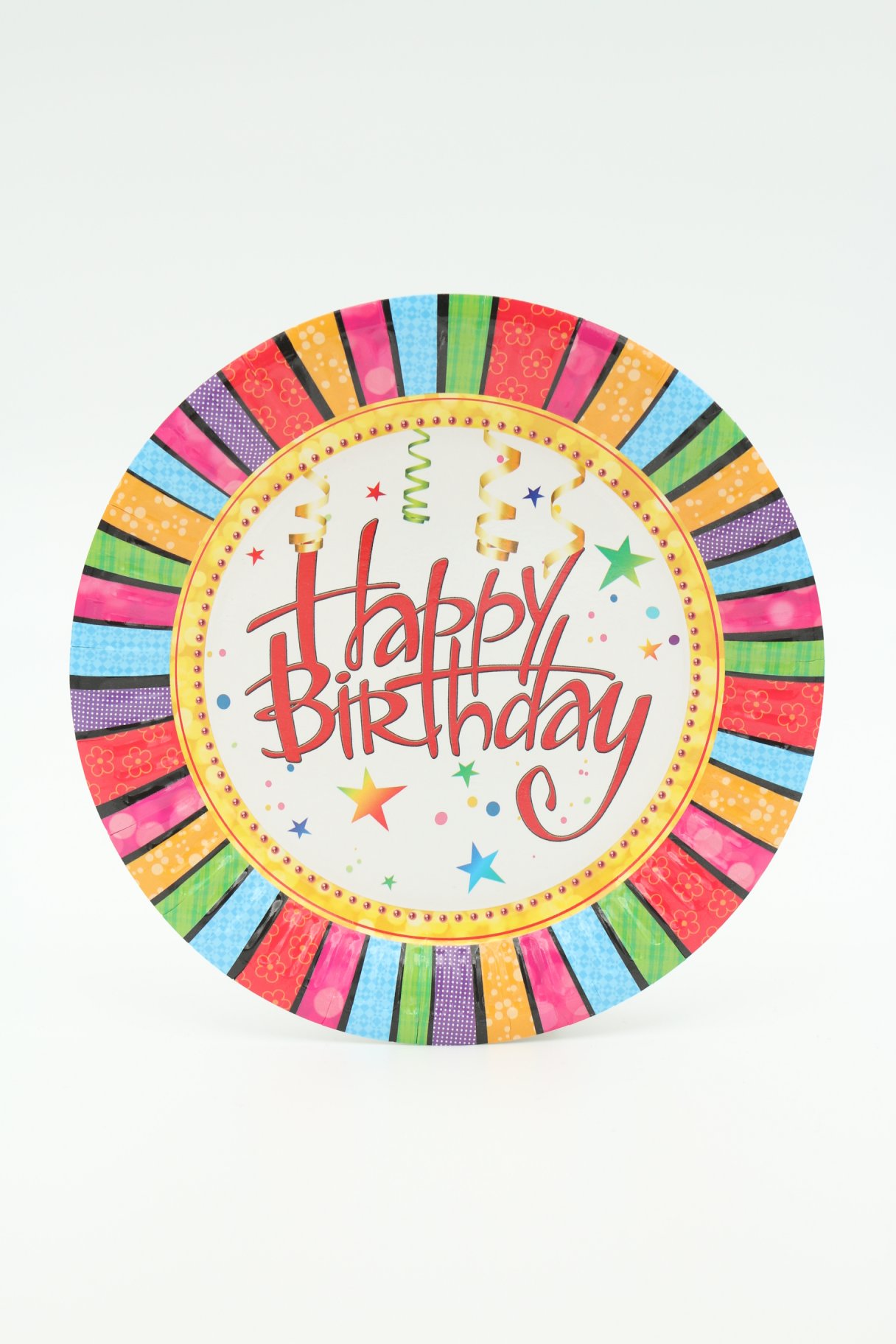 Väiksed papptaldrikud "Värvilised triibud"