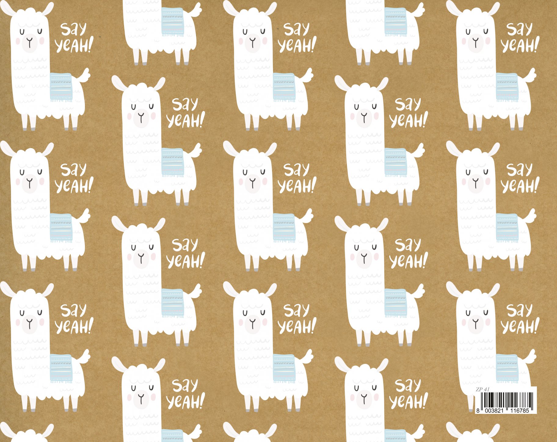 Vihikupaber 70x100cm - Valged laamad