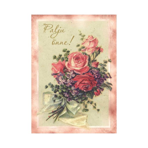 1-osaline postkaart "Palju õnne!"