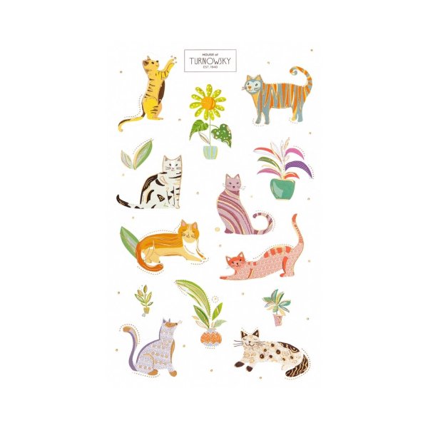 Kleebis "Kassid ja taimed"