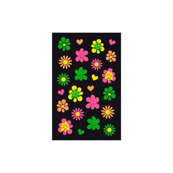 Kleebis "Neoon värvides lilled"