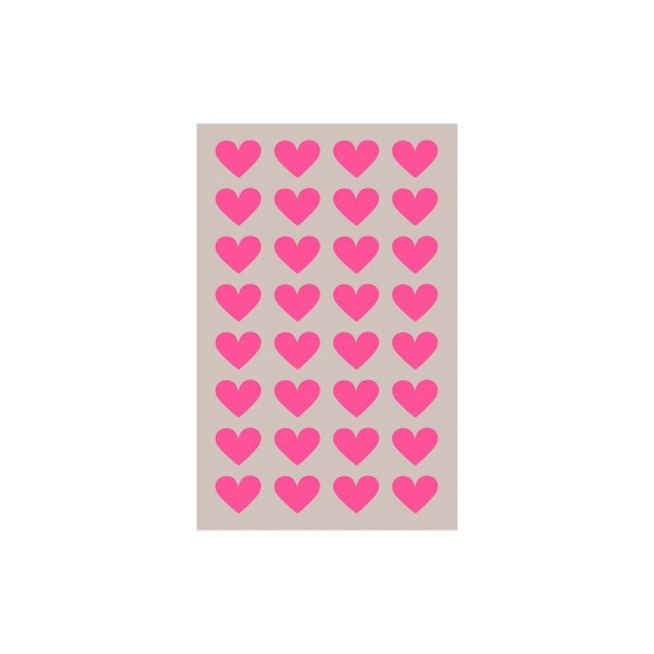 Kleebis "Neoon roosad südamed"