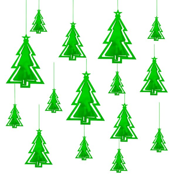 Jõulukaunistused "3D rohelised kuused"