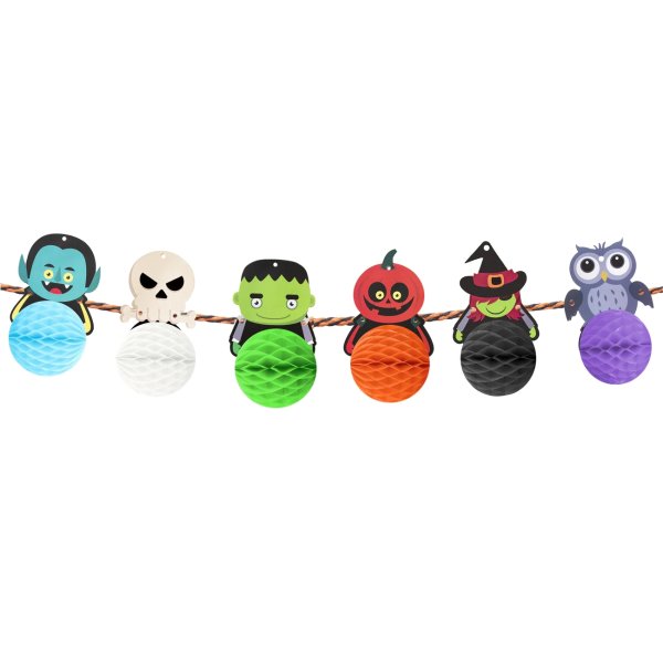 Bänner "Halloween kärgpallidega"