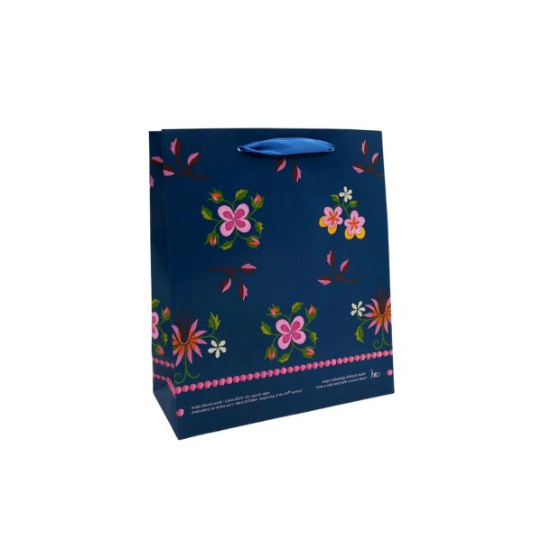 Keskmine kinkekott "Kirbla sinine tikitud seelik"