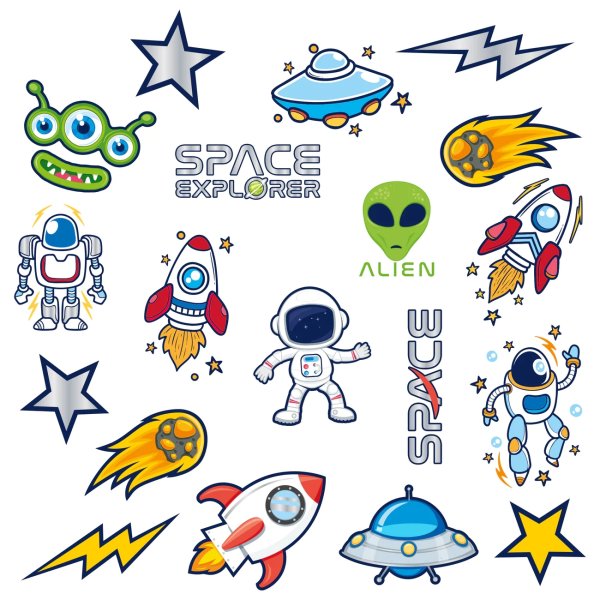 Kleebis tätoveering "Kosmos"