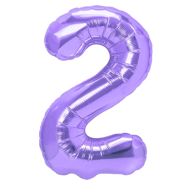 Fooliumist lilla õhupall Number "2"