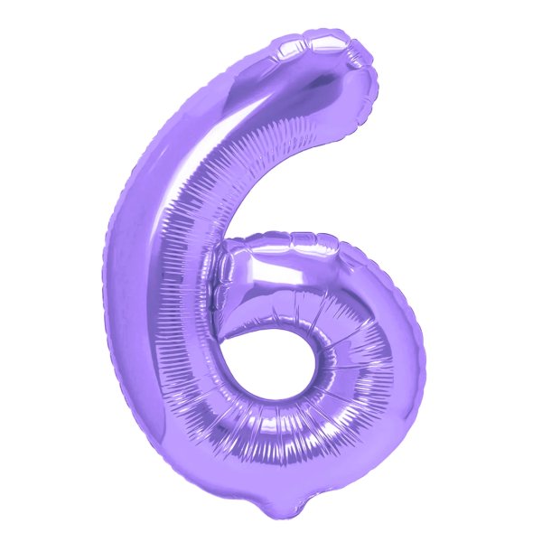 Fooliumist lilla õhupall Number "6"