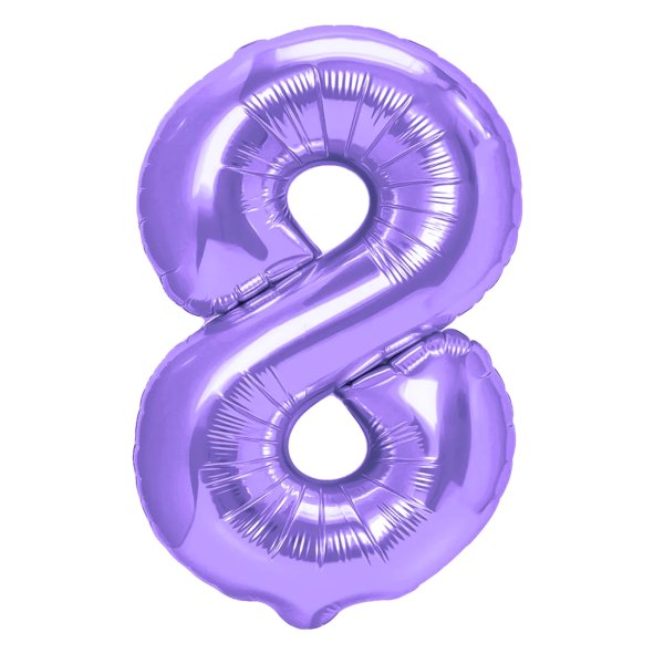 Fooliumist lilla õhupall Number "8"