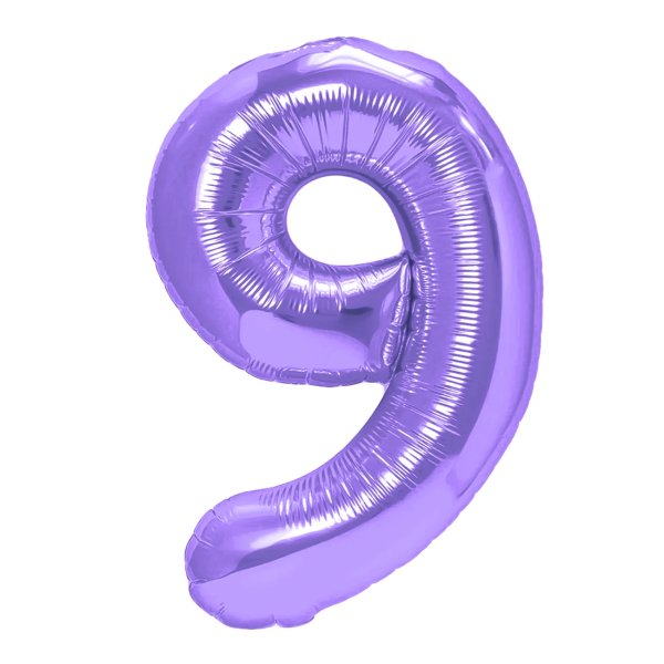 Fooliumist lilla õhupall Number "9"