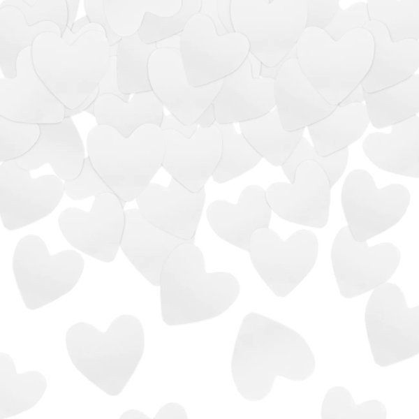 Konfetikahur 30cm "Valged südamed"