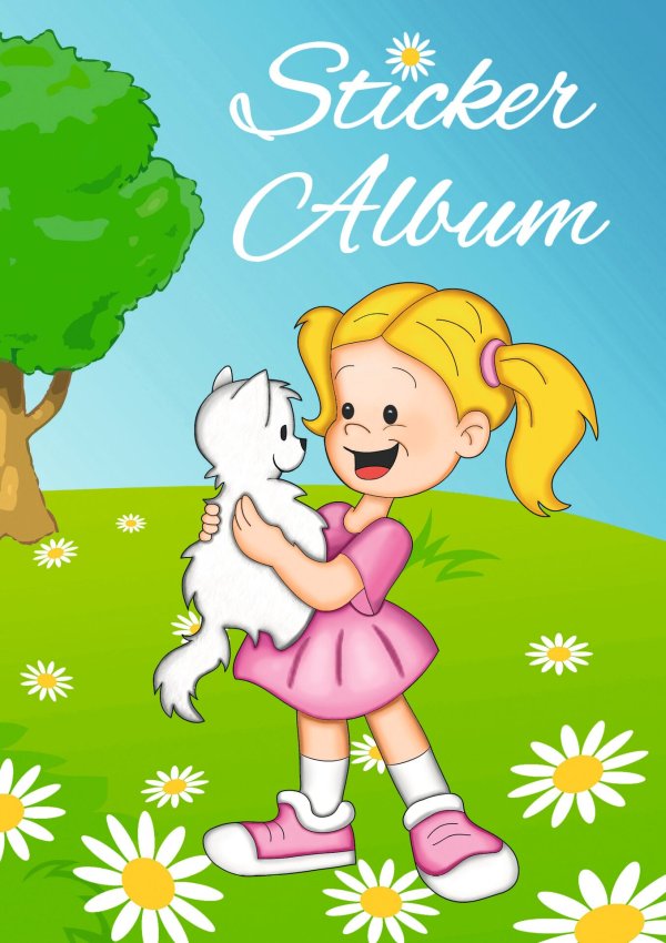 Kleebiste album "Tüdruk kassiga"