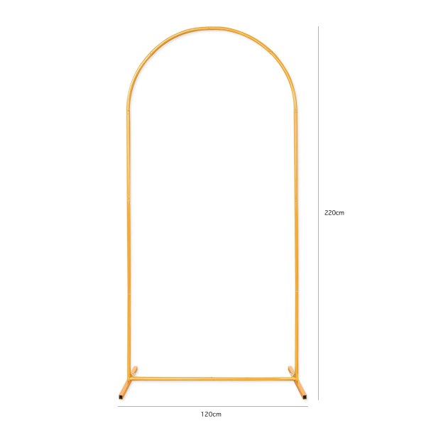 Õhupalli raam kuldne metallist "Kaarekujuline" 220x120cm