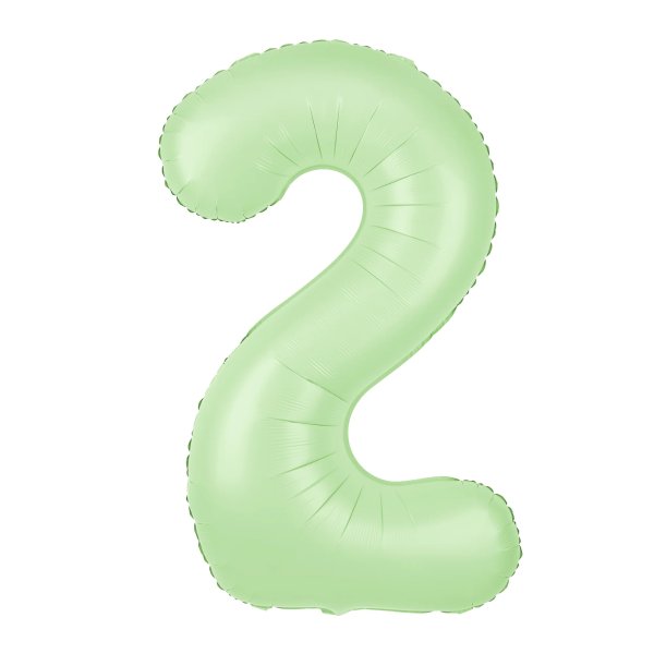 Fooliumist heleroheline matt õhupall Number "2"