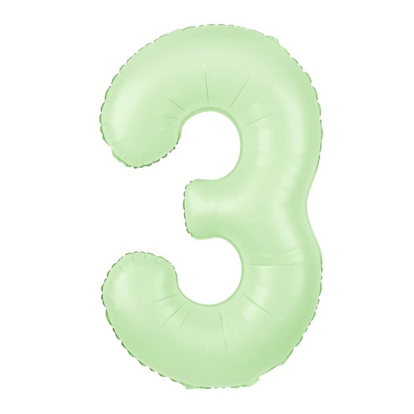 Fooliumist heleroheline matt õhupall Number "3"