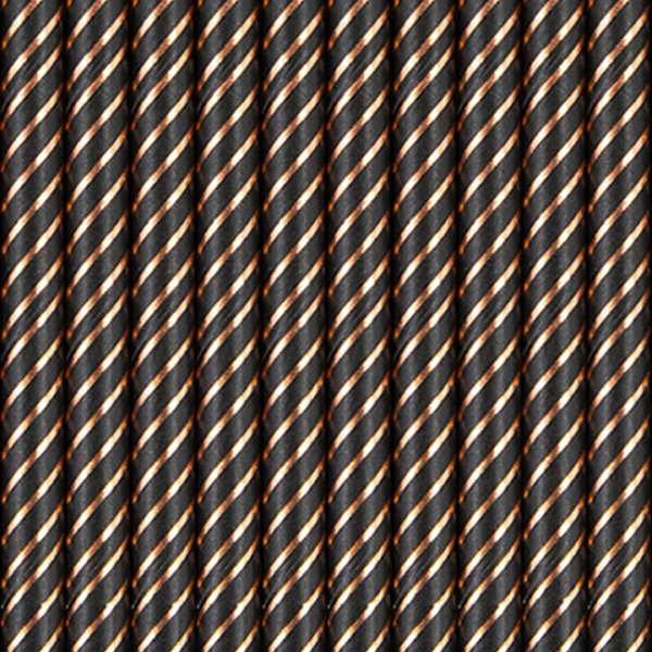 Paberkõrred "Mustal kuldse roosa triibud"