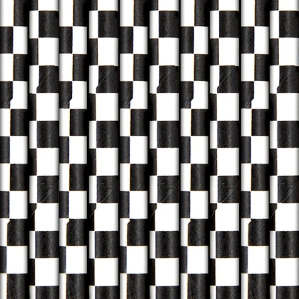 Paberkõrred "Musta-valge ruudustik"