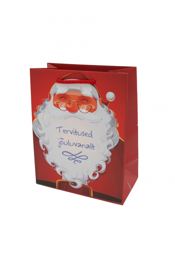 Jõulukinkekott "Tervitused jõuluvanalt"
