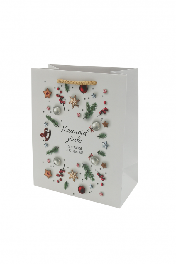 Jõulukinkekott "Kauneid jõule ja edukat uut aastat!"