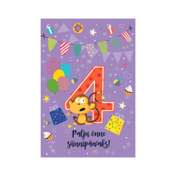 Õnnitluskaart "Palju õnne sünnipäevaks! -4"