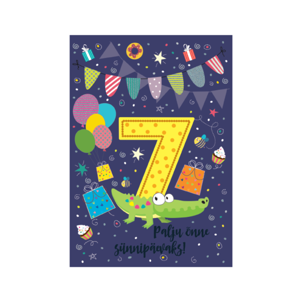 Õnnitluskaart "Palju õnne sünnipäevaks! -7"