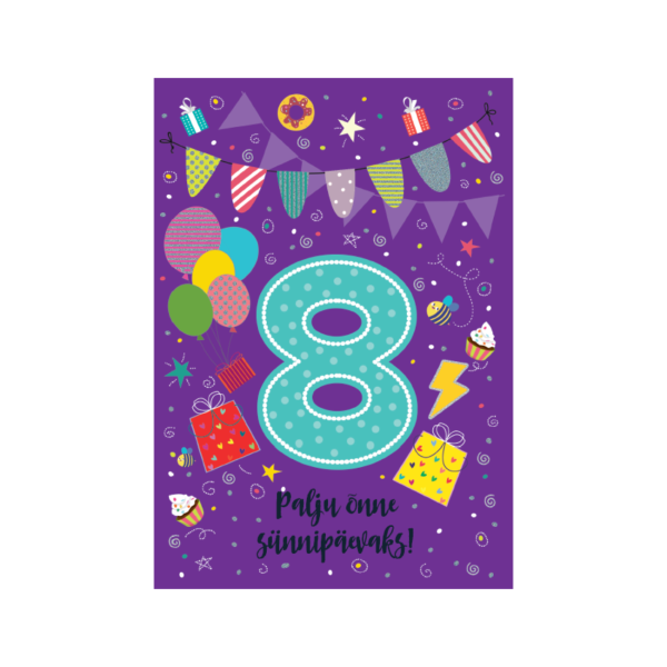 Õnnitluskaart "Palju õnne sünnipäevaks! -8"