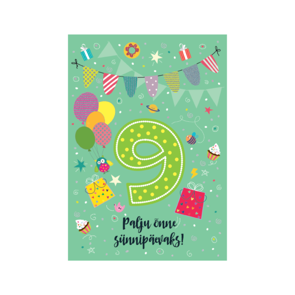 Õnnitluskaart "Palju õnne sünnipäevaks! -9"