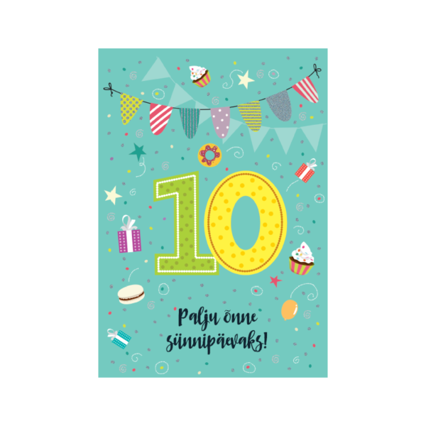 Õnnitluskaart "Palju õnne sünnipäevaks! -10"