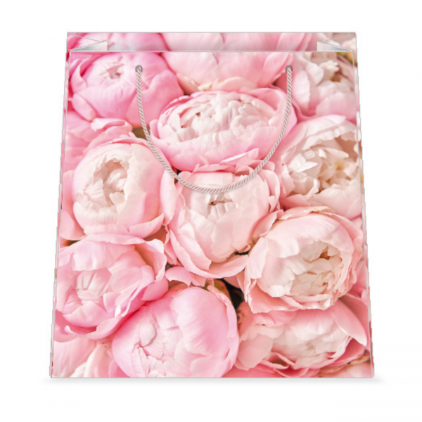 Kinkekott - XL suurus "Roosad pojengid"