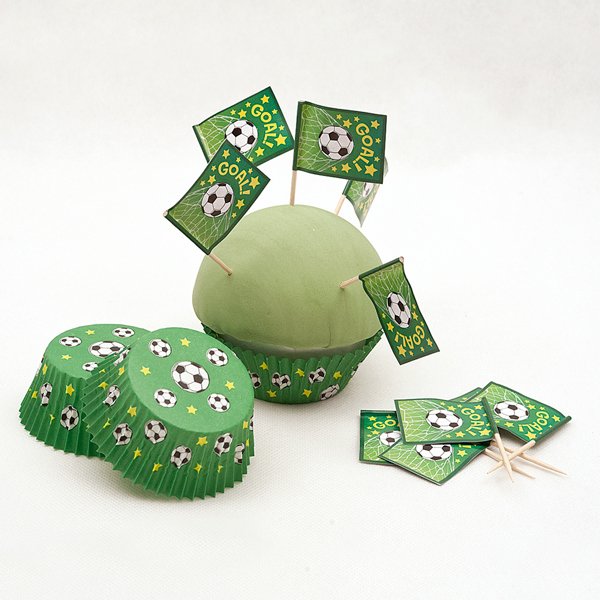 Muffini ja tassikoogi ümbrised "Jalgpall"