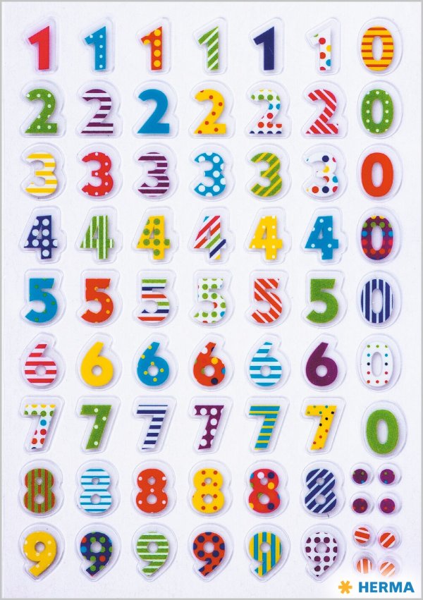 Kleebis "Värvilised numbrid"