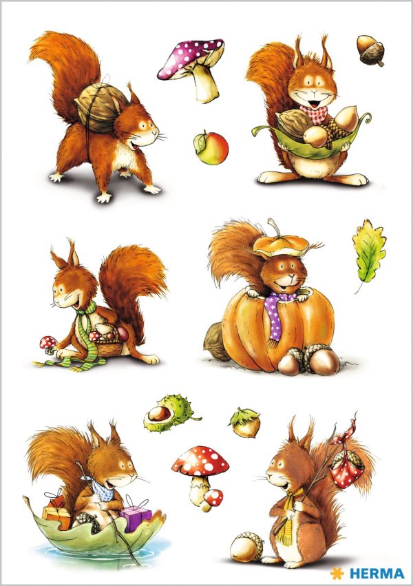 Kleebis "Pruunid oravad"