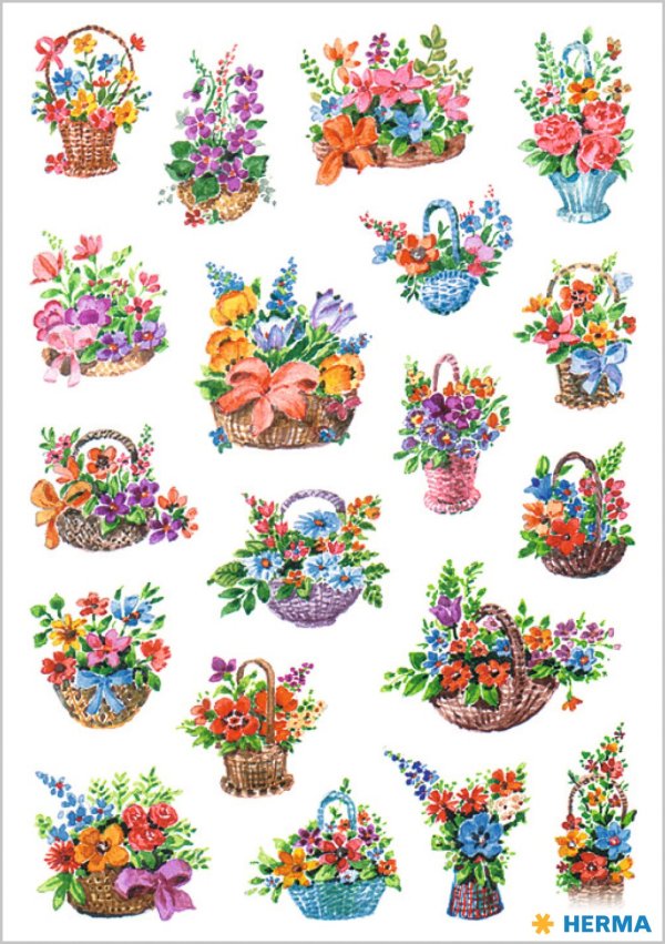 Kleebis "Lillekorvid"