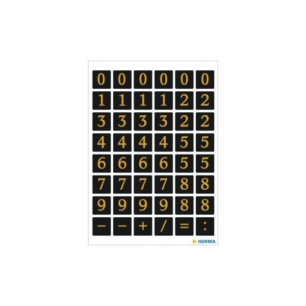 Kleebis "Kuldsed numbrid mustal"