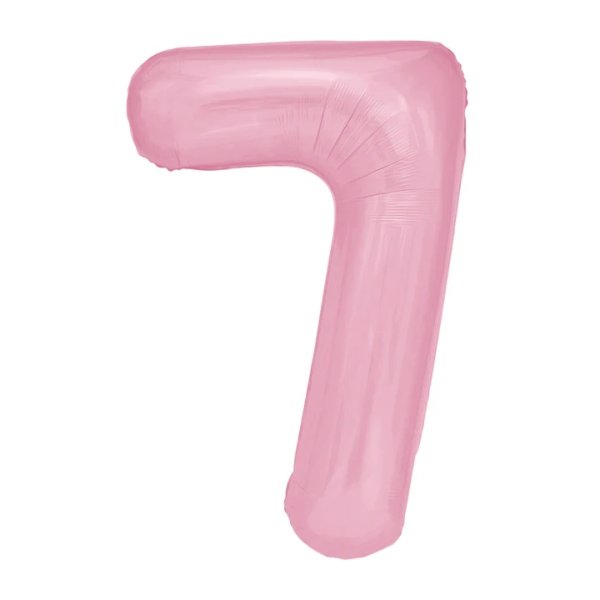 Fooliumist heleroosa õhupall Number "7"