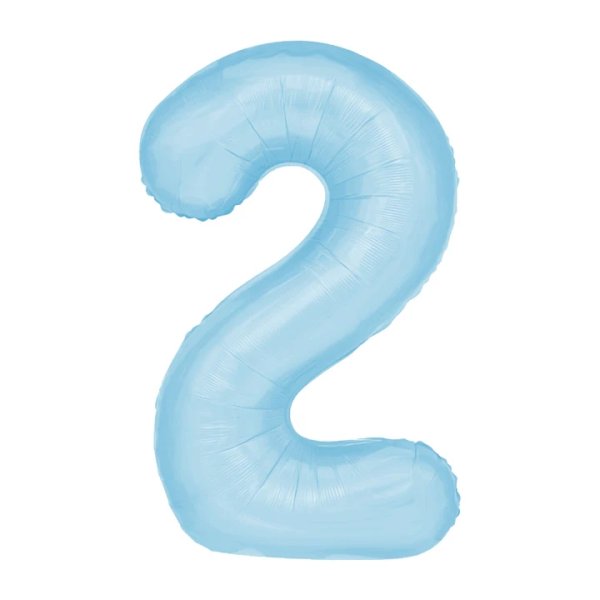 Fooliumist helesinine õhupall Number "2"