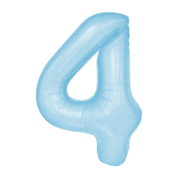 Fooliumist helesinine õhupall Number "4"