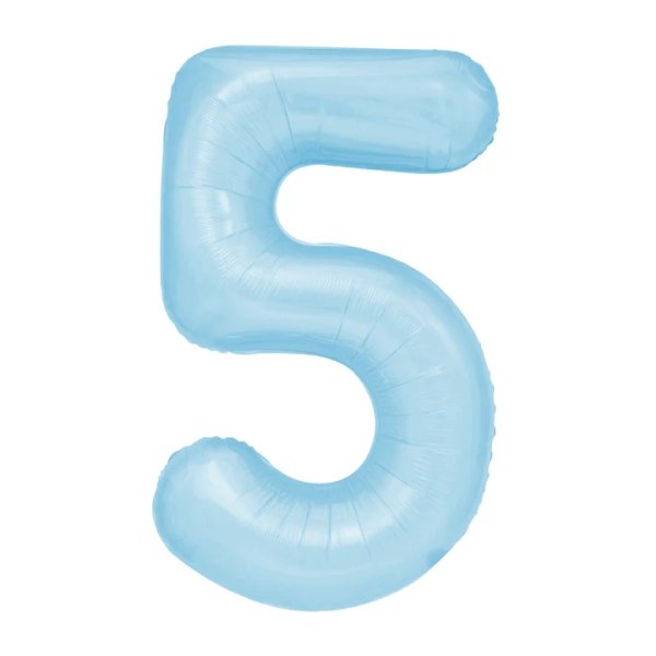 Fooliumist helesinine õhupall Number "5"