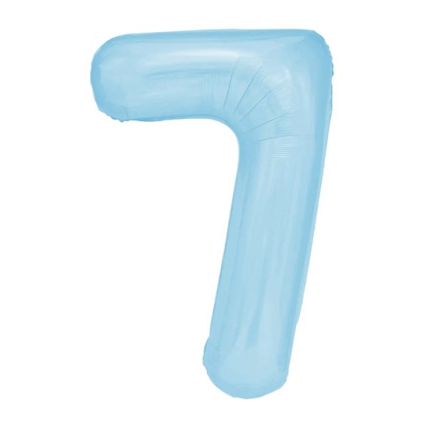 Fooliumist helesinine õhupall Number "7"