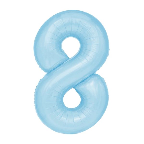Fooliumist helesinine õhupall Number "8"